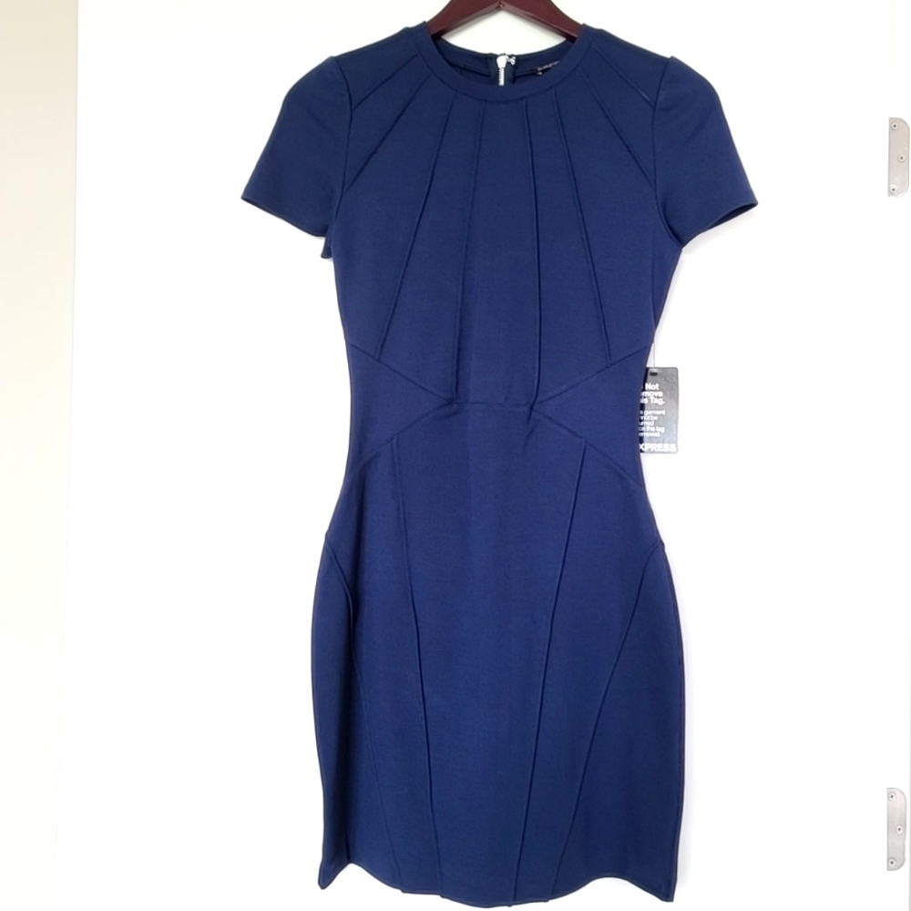 [NWT] Express Women’s Sheath Bodycon Dress - Navy Blue (Size 2)